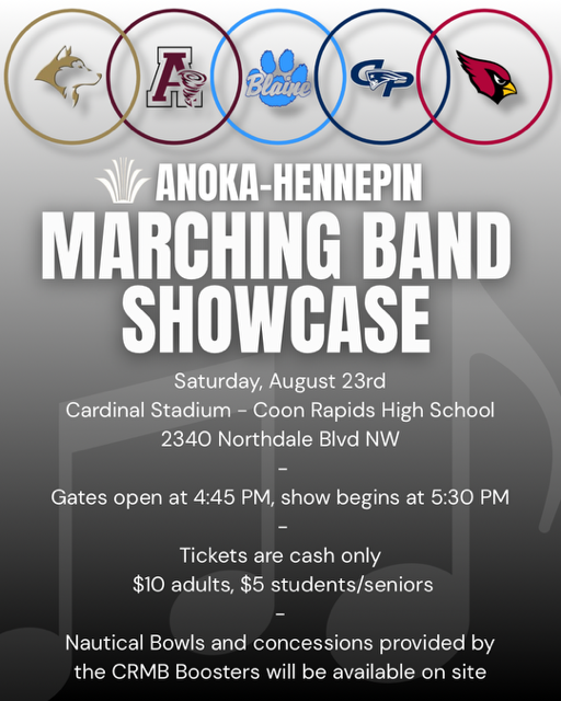 Anoka-Hennepin Marching Band Showcase graphic